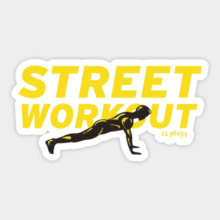 STREET WORKOUT Plank Siluet Sticker